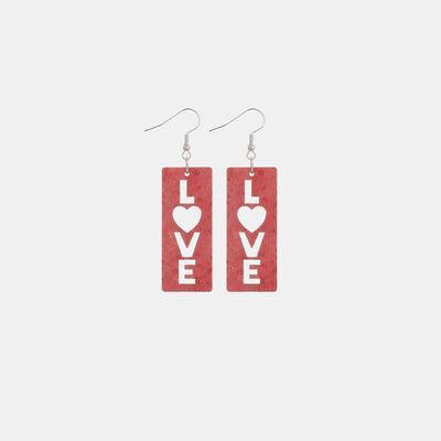 Wooden Cutout Dangle Earrings - 808Lush