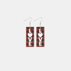 Wooden Cutout Dangle Earrings - 808Lush