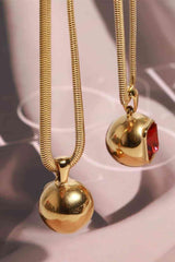 Zircon 18K Gold-Plated Geometrical Shape Pendant Necklace - 808Lush
