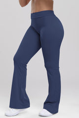 Ruched High Waist Bootcut Active Pants - 808Lush