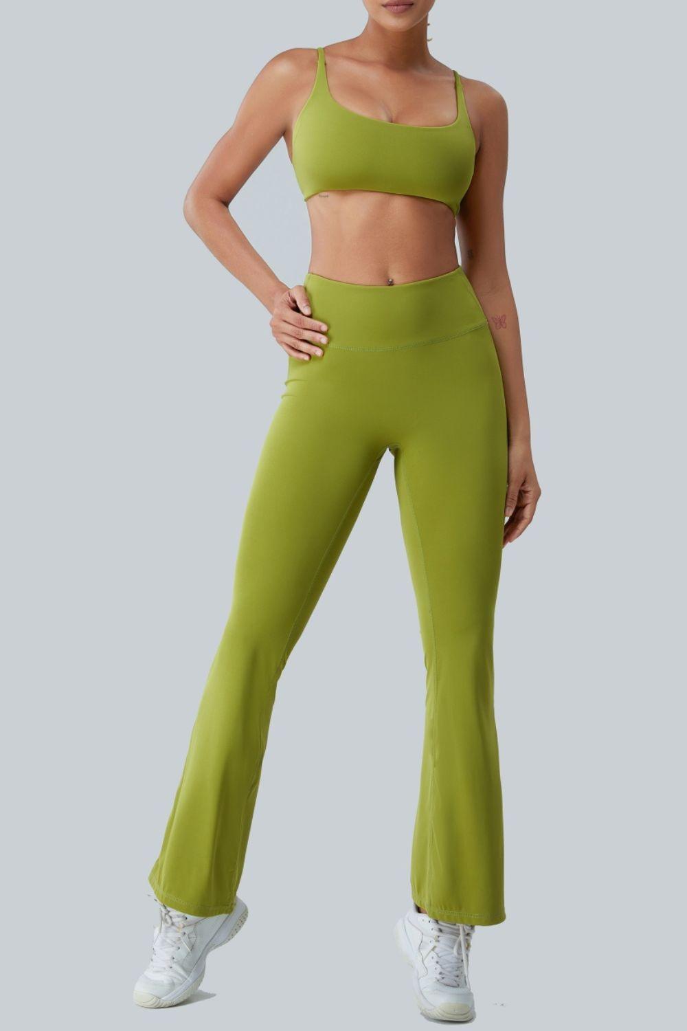 Ruched High Waist Active Pants - 808Lush