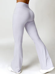 Twisted High Waist Bootcut Active Pants with Pockets - 808Lush