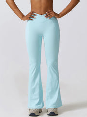 Flare Leg Active Pants with Pockets - 808Lush