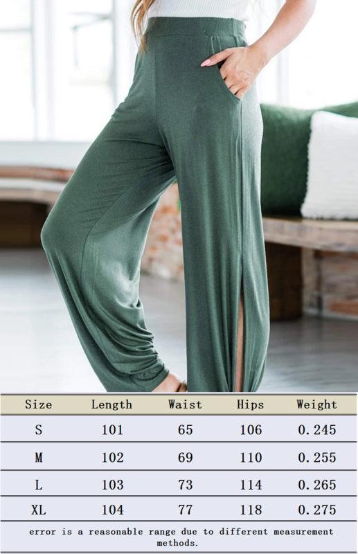 Women's Casual Casual Knit Trousers Tied Open Slits - 808Lush