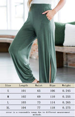 Women's Casual Casual Knit Trousers Tied Open Slits - 808Lush