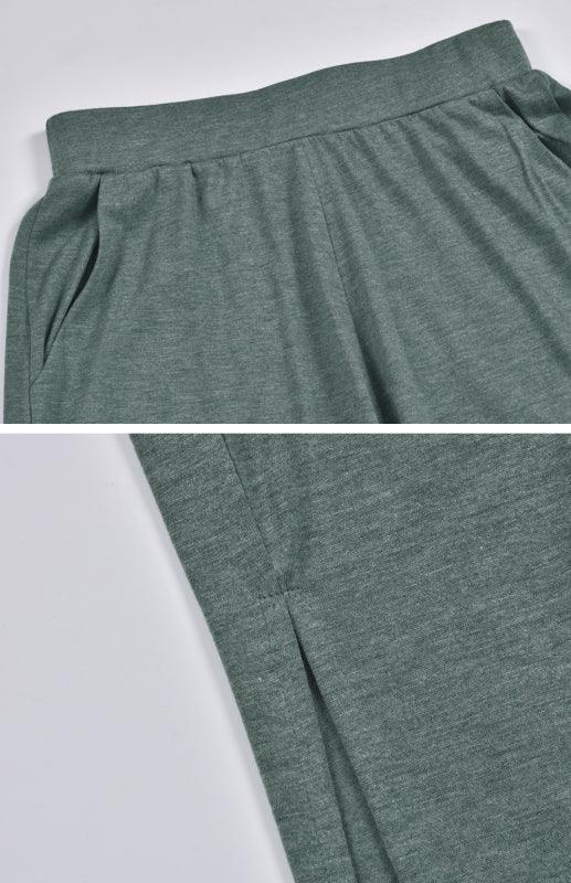 Women's Casual Casual Knit Trousers Tied Open Slits - 808Lush