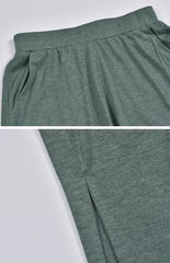 Women's Casual Casual Knit Trousers Tied Open Slits - 808Lush