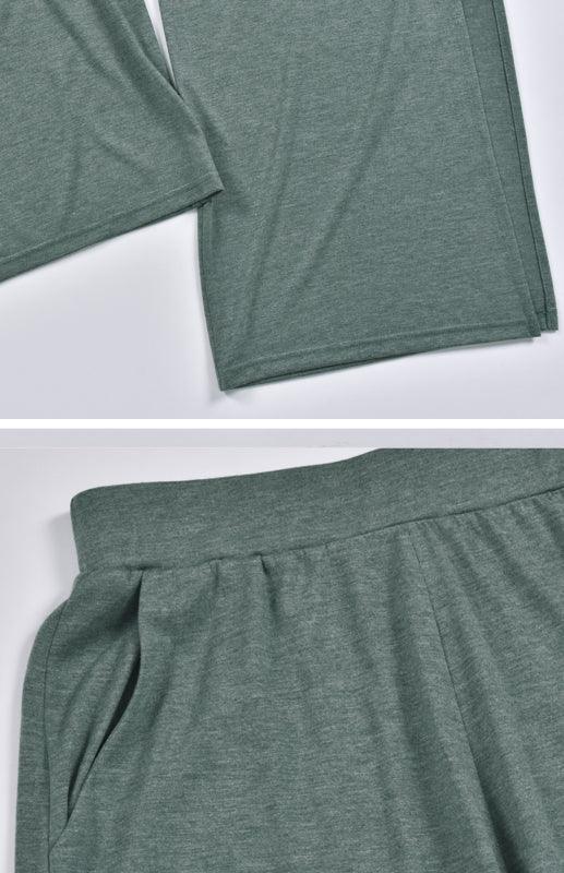 Women's Casual Casual Knit Trousers Tied Open Slits - 808Lush