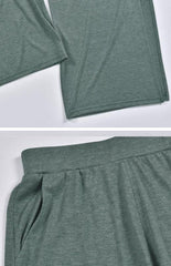 Women's Casual Casual Knit Trousers Tied Open Slits - 808Lush