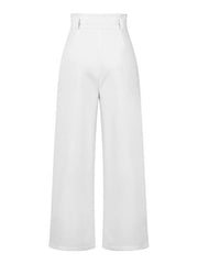Women's trousers casual versatile wide leg trousers with belt - 808Lush