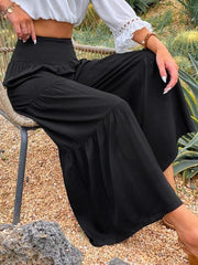 Casual wide-leg cotton and linen high-waist loose trousers for women - 808Lush