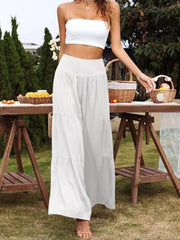 Casual wide-leg cotton and linen high-waist loose trousers for women - 808Lush