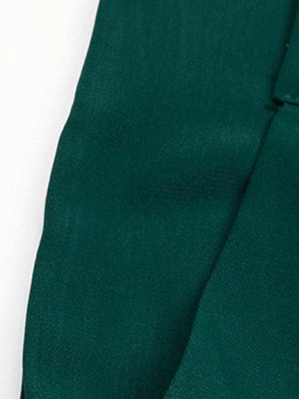 Women's casual commuting lace-up wide-leg pants - 808Lush