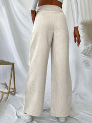 Women's Casual women's commuting corduroy commuting style wide-leg pants - 808Lush