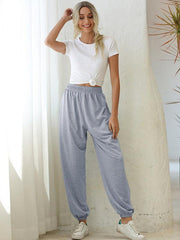 Casual sports basic loose legged pants - 808Lush