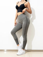 Women's Stretch Hip Lifting Yoga Pants High Waist Tight Peach Pants Quick Dry Sweatpants - 808Lush