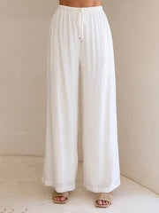 Women's Solid Color Casual Loose Wide Leg Trousers - 808Lush