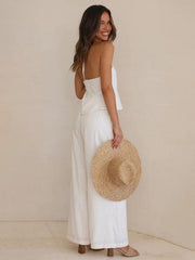 Women's Solid Color Casual Loose Wide Leg Trousers - 808Lush