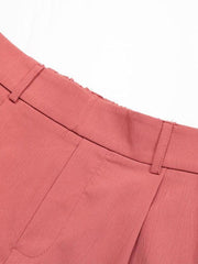 Women's Woven Casual Elastic Waist Cropped Pants - 808Lush