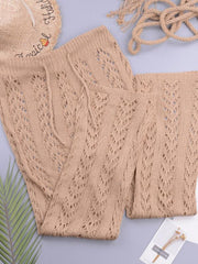 hollow out hand hook loose wide trousers holiday style beach pants trousers - 808Lush