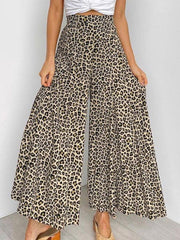 Women's casual fashion loose leopard print wide-leg pants - 808Lush