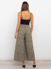 Women's casual fashion loose leopard print wide-leg pants - 808Lush