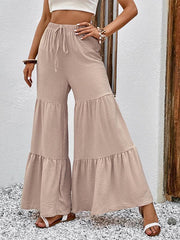 Casual Elastic Pants High Waist Stitching Flared Pants - 808Lush
