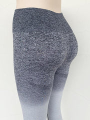 elastic high waist seamless gradient pants sports slimming tight yoga pants - 808Lush
