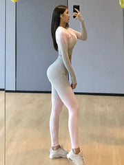 elastic high waist seamless gradient pants sports slimming tight yoga pants - 808Lush