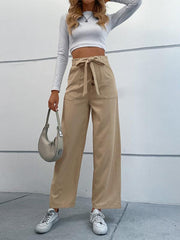 Women's straight solid color casual trousers - 808Lush