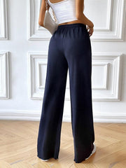 Fashion women's loose casual solid color wide leg trousers - 808Lush