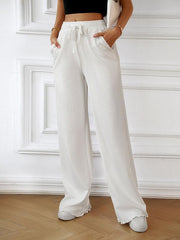 Fashion women's loose casual solid color wide leg trousers - 808Lush