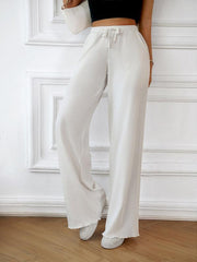 Fashion women's loose casual solid color wide leg trousers - 808Lush
