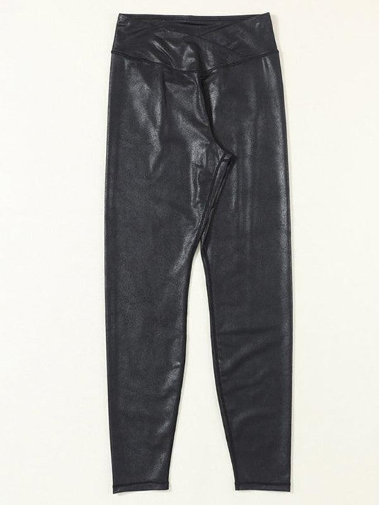 Women's solid color tight leggings trousers - 808Lush
