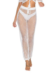 Feminine hollow trousers knitted beach pants - 808Lush