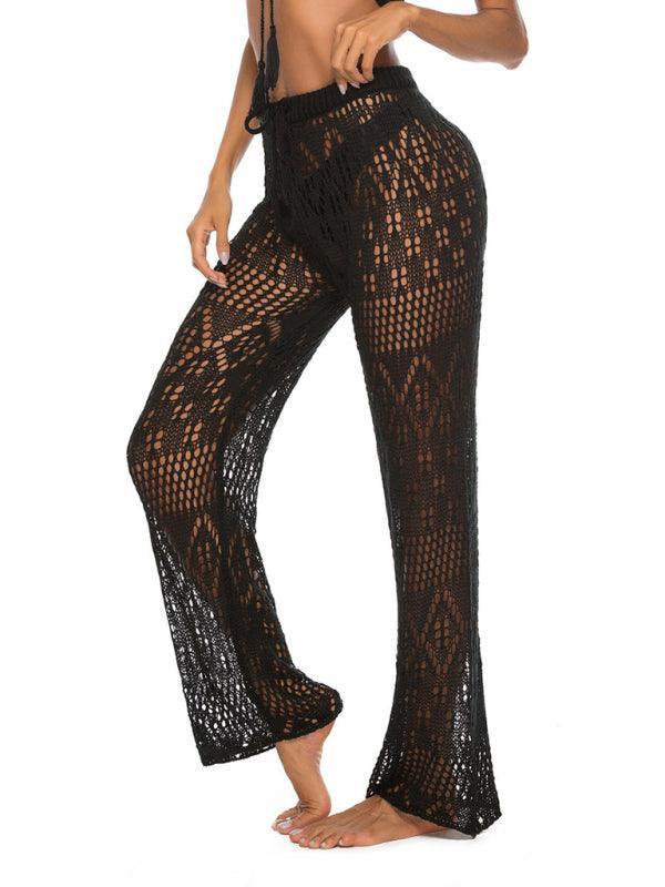 Sexy hollow knitted trousers nightclub style knitted beach pants - 808Lush