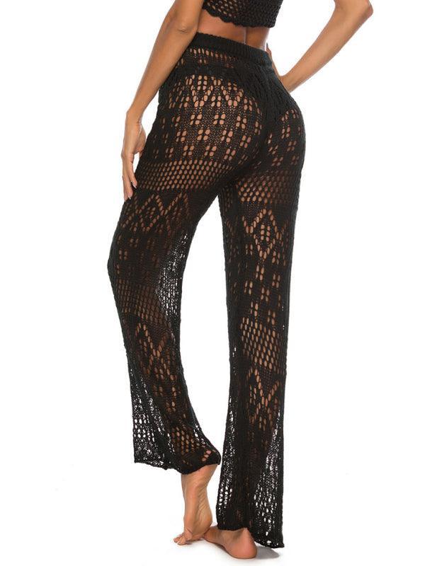 Sexy hollow knitted trousers nightclub style knitted beach pants - 808Lush