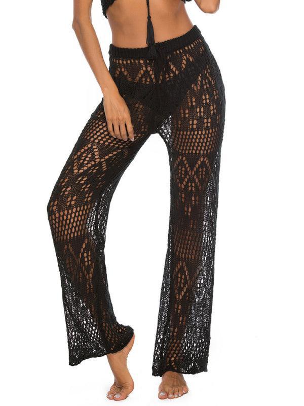 Sexy hollow knitted trousers nightclub style knitted beach pants - 808Lush