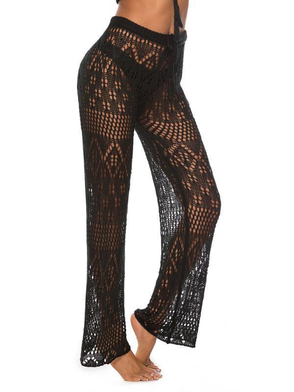 Sexy hollow knitted trousers nightclub style knitted beach pants - 808Lush