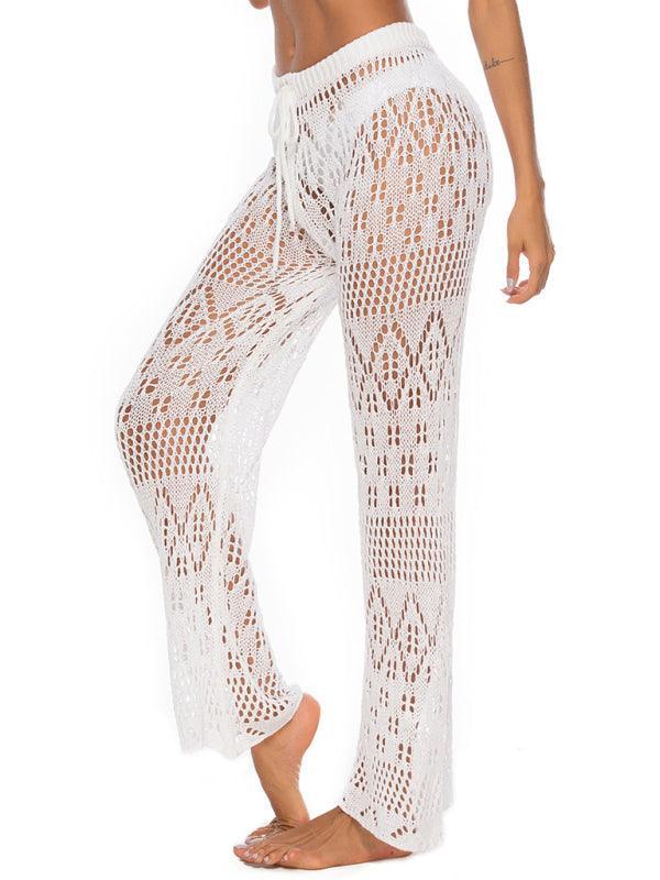 Sexy hollow knitted trousers nightclub style knitted beach pants - 808Lush