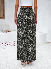 Women's elegant geometric print loose trousers - 808Lush