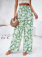 Women's elegant geometric print loose trousers - 808Lush