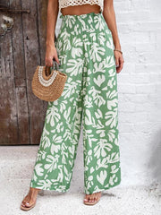 Women's elegant geometric print loose trousers - 808Lush