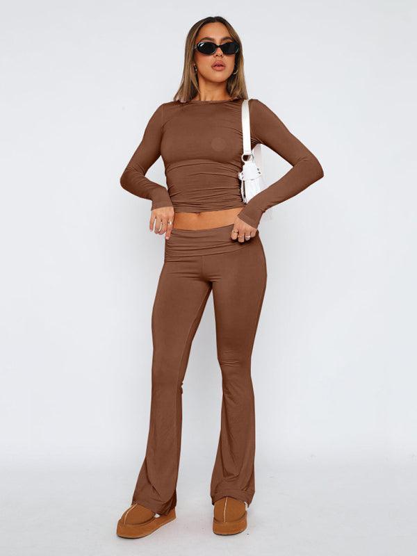 Women's Comfortable Slimming Low Waist Flare Pants - 808Lush