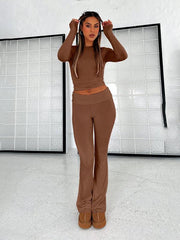 Women's Comfortable Slimming Low Waist Flare Pants - 808Lush