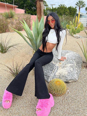Women's Comfortable Slimming Low Waist Flare Pants - 808Lush