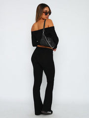 Women's Comfortable Slimming Low Waist Flare Pants - 808Lush