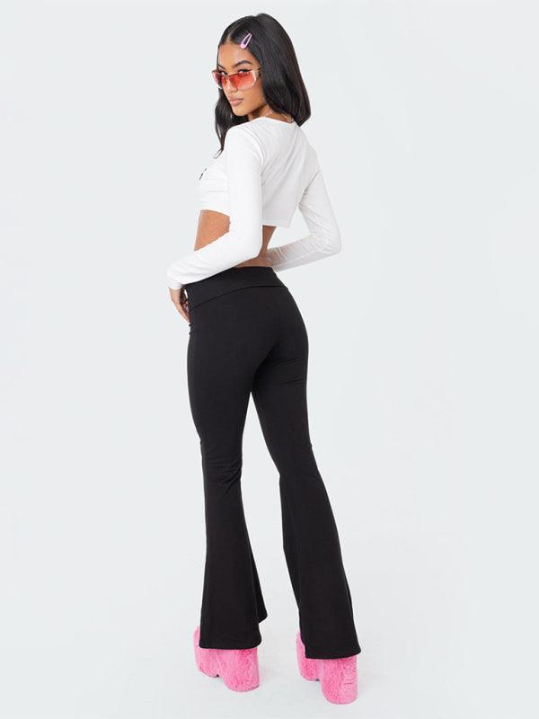 Women's Comfortable Slimming Low Waist Flare Pants - 808Lush