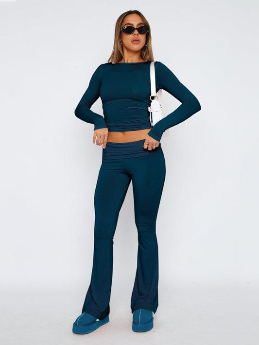 Women's Comfortable Slimming Low Waist Flare Pants - 808Lush