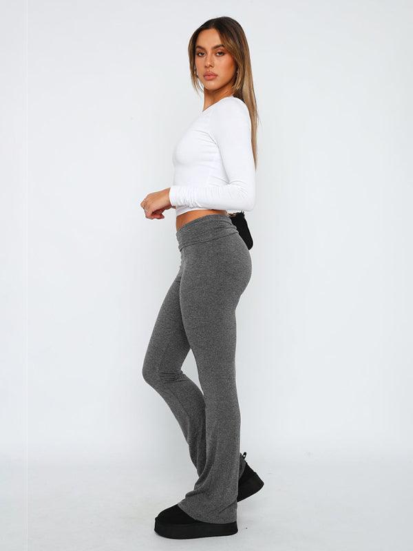 Women's Comfortable Slimming Low Waist Flare Pants - 808Lush